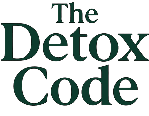 The Detox Code brand logo in minimalist green style